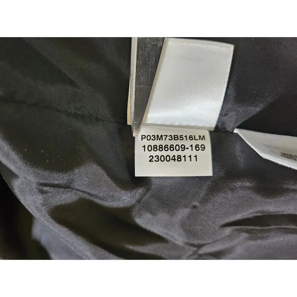 Black Satin Anne Klien Open Jacket, Pockets, Fully Lined, Medium